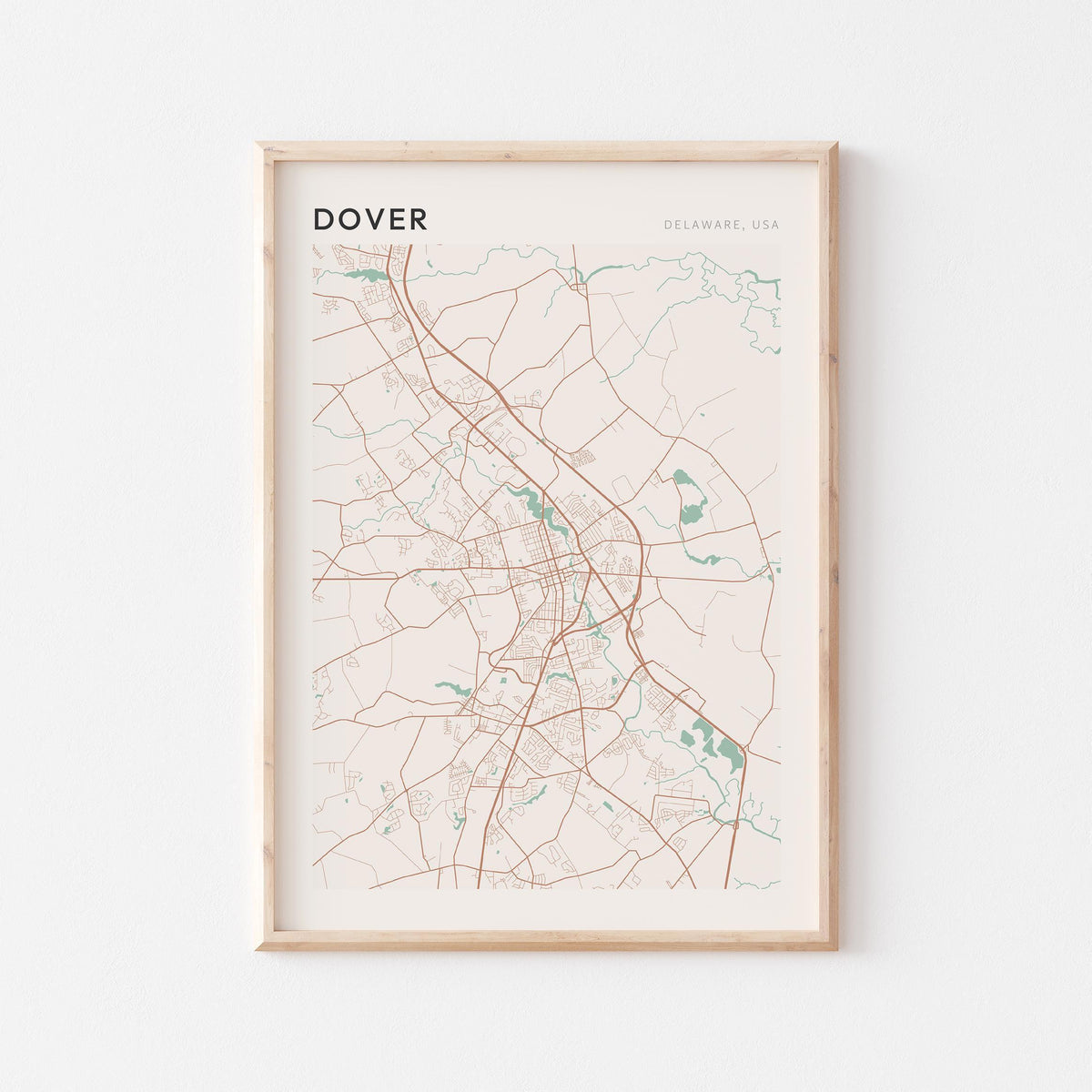 dover, delaware map poster - image 1