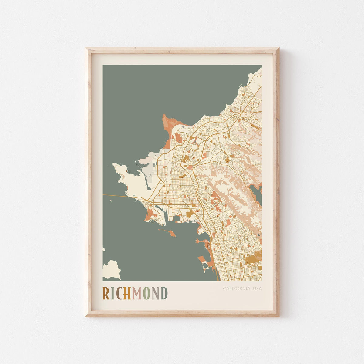 richmond, california map poster - image 1