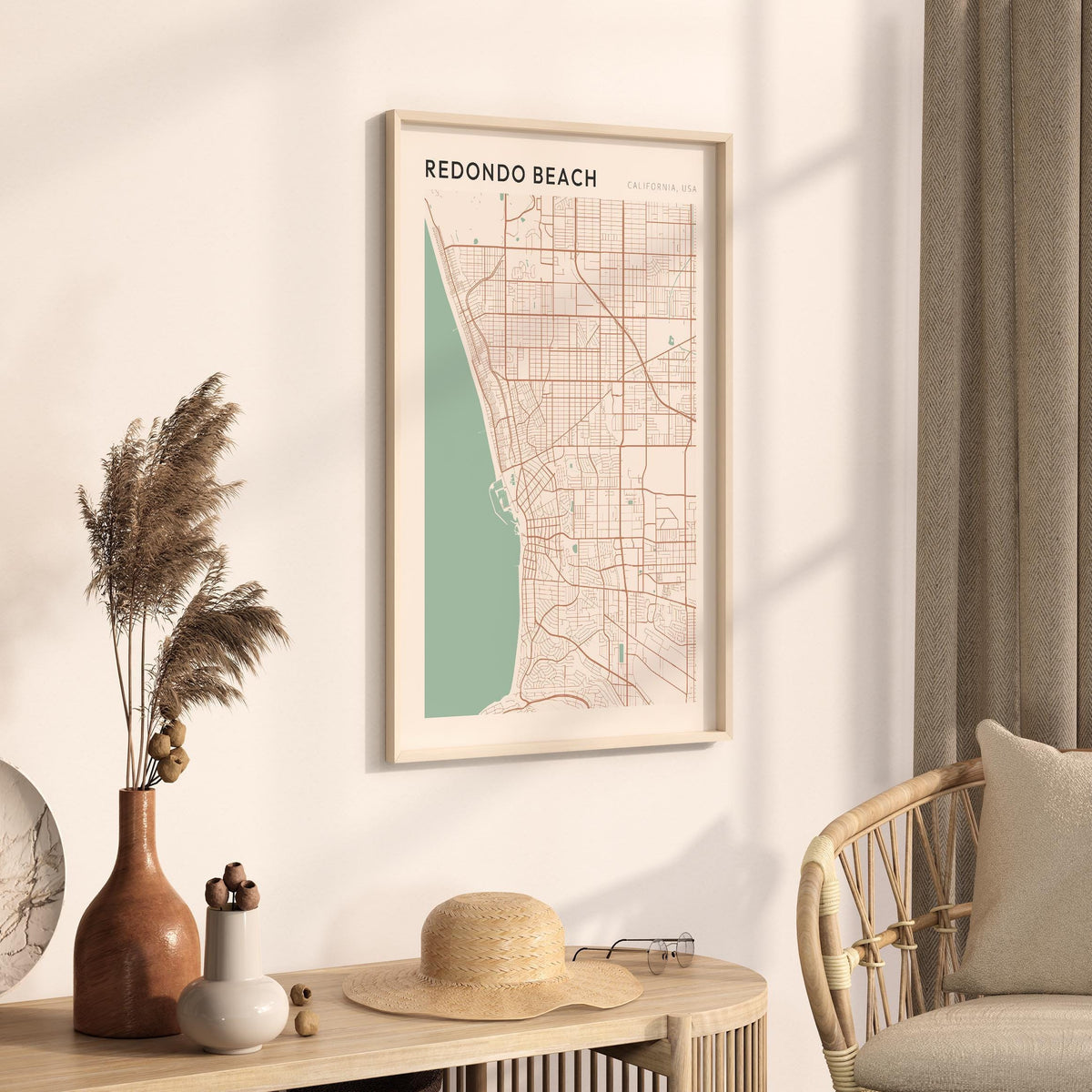 redondo beach, california map poster - image 2