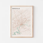 knoxville, tennessee map poster - image 1