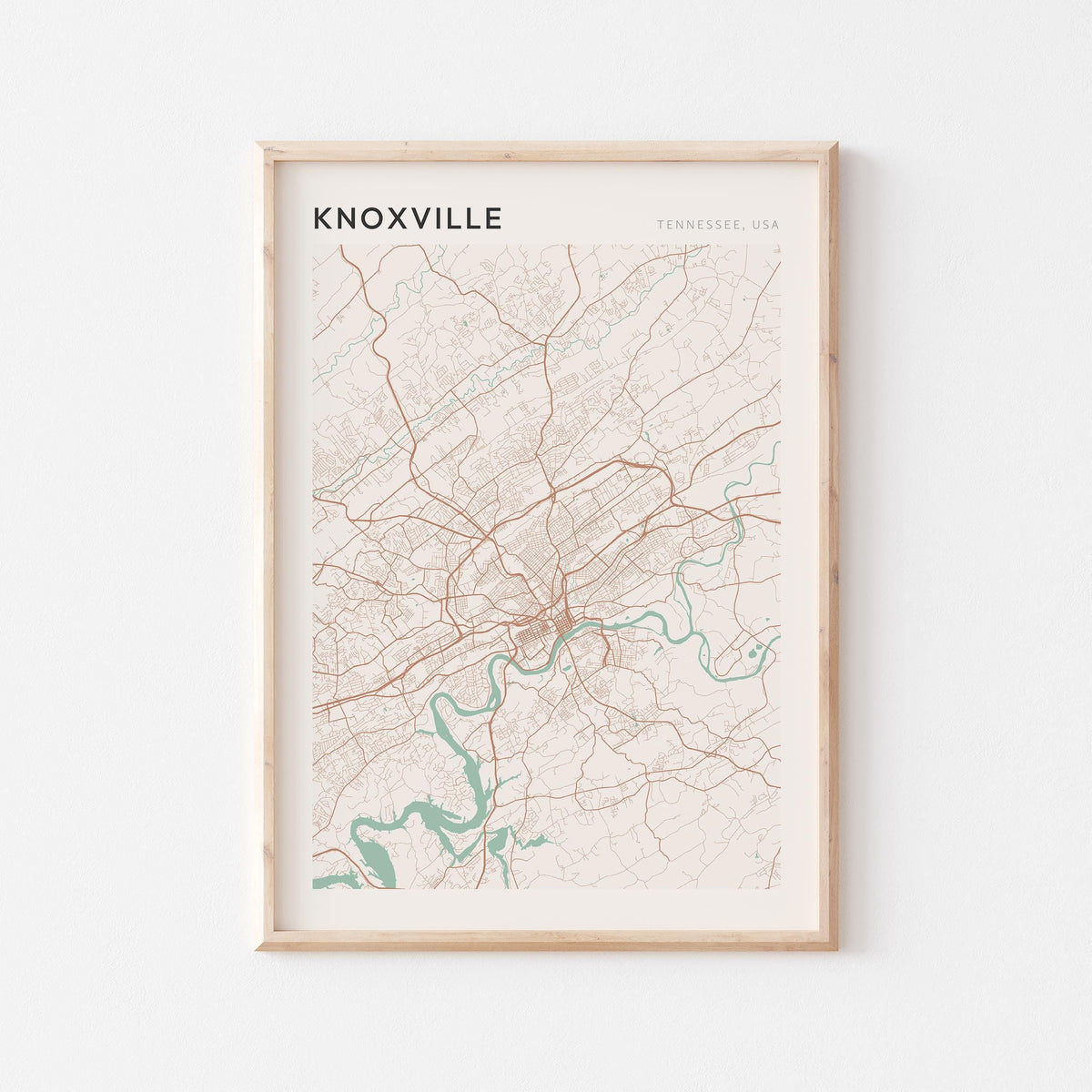 knoxville, tennessee map poster - image 1