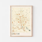 longview, texas map poster - image 1