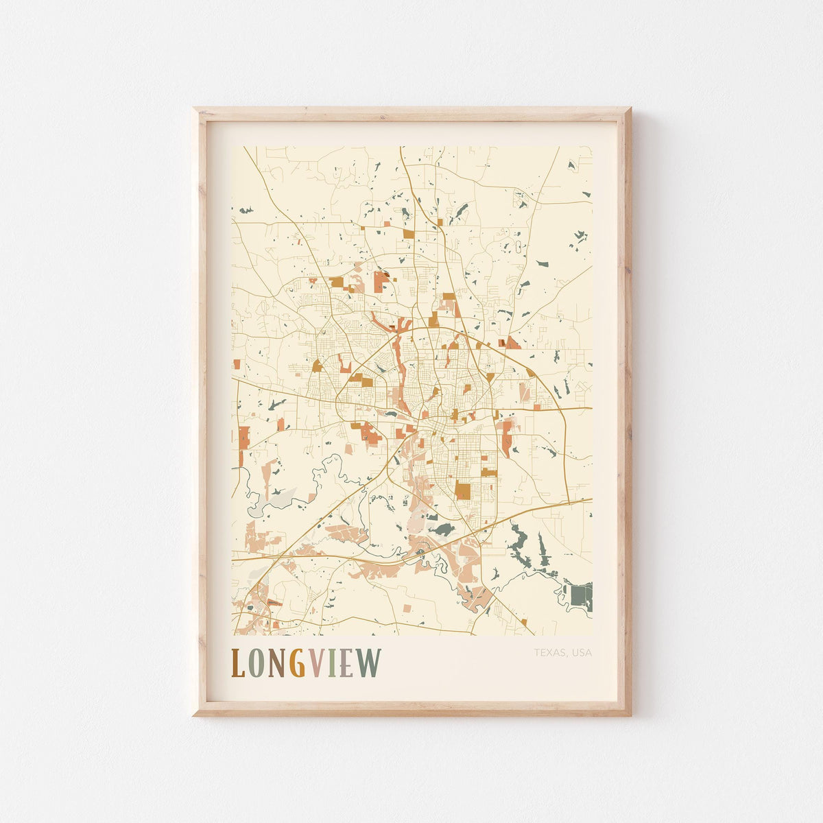 longview, texas map poster - image 1