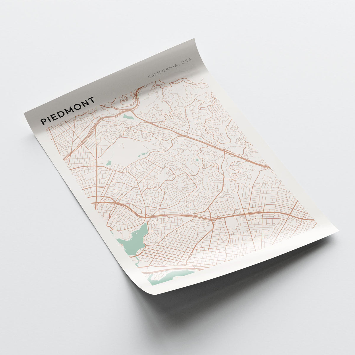 piedmont, california map poster - image 4