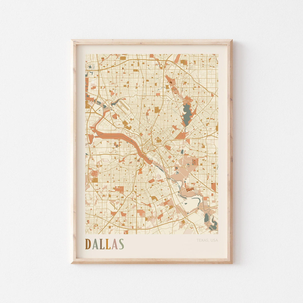 dallas, texas map poster - image 1