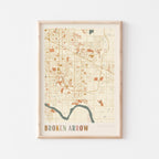 broken arrow, oklahoma map poster - image 1
