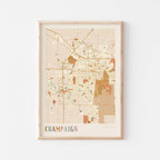 champaign, illinois map poster - image 1