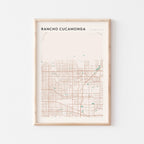 rancho cucamonga, california map poster - image 1