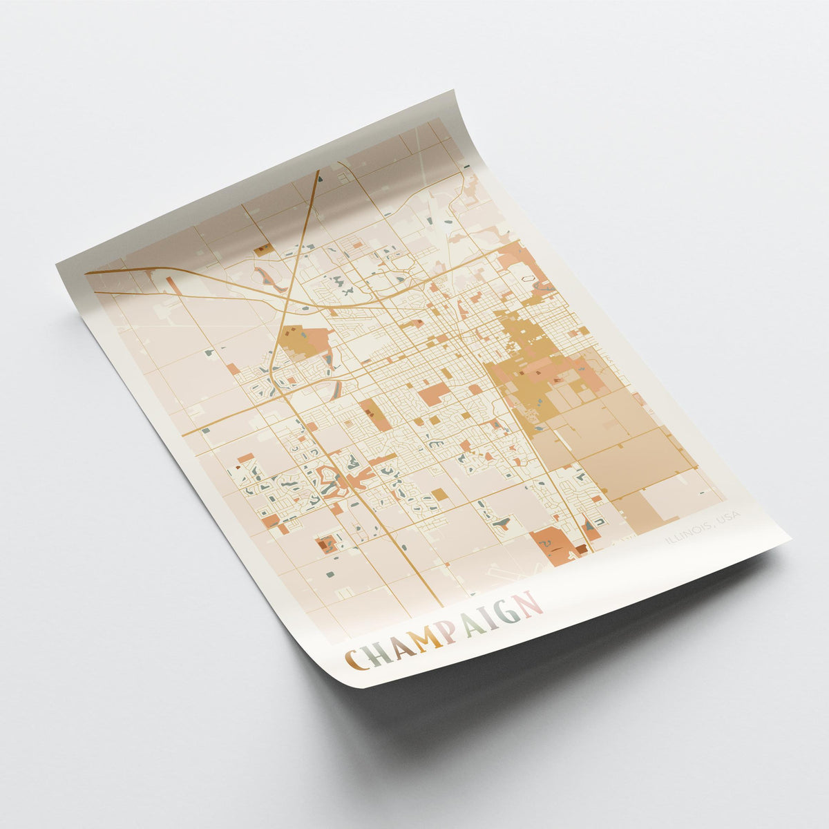 champaign, illinois map poster - image 4