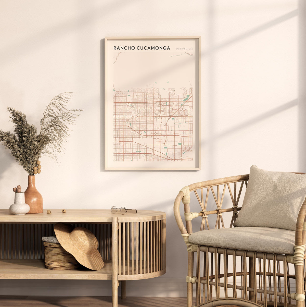 rancho cucamonga, california map poster - image 3