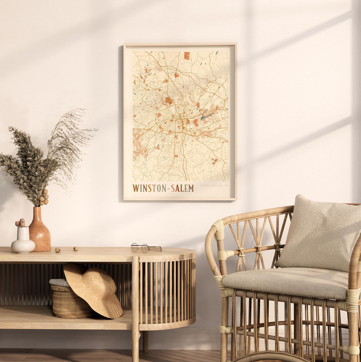 winston-salem, north carolina map poster - image 3