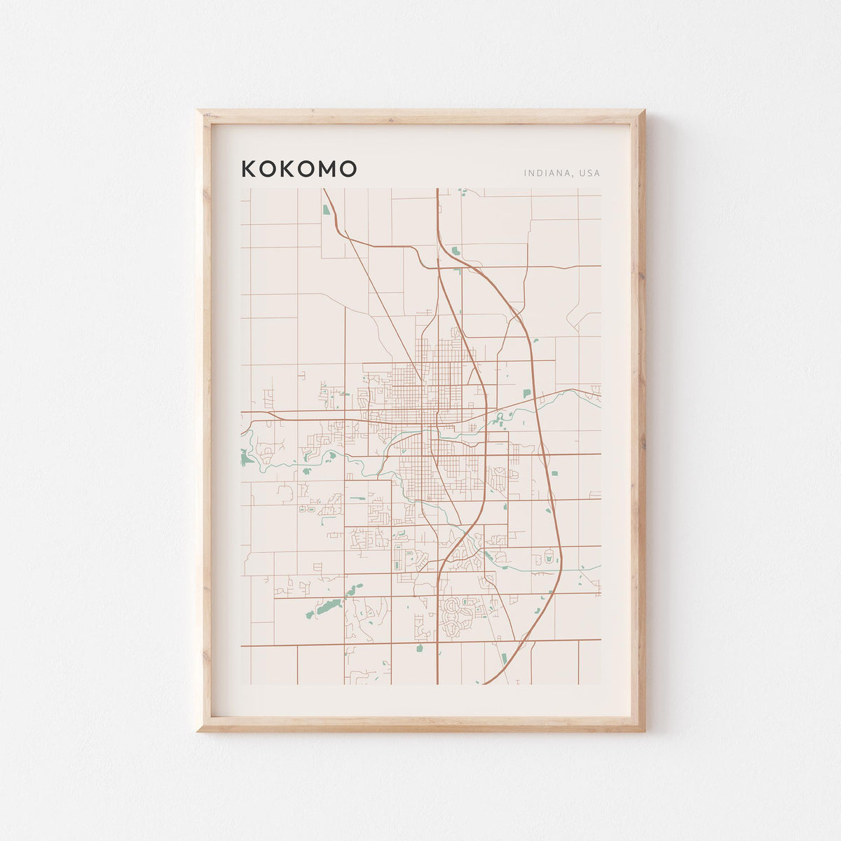kokomo, indiana map poster - image 1