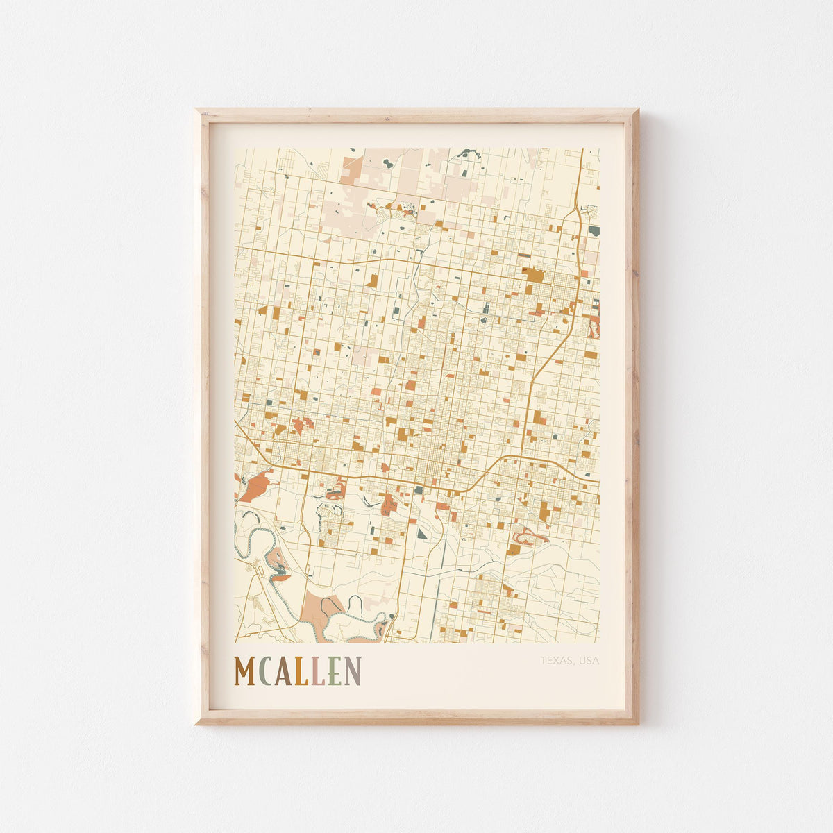 mcallen, texas map poster - image 1