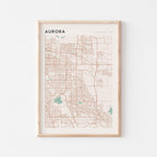 aurora, colorado map poster - image 1