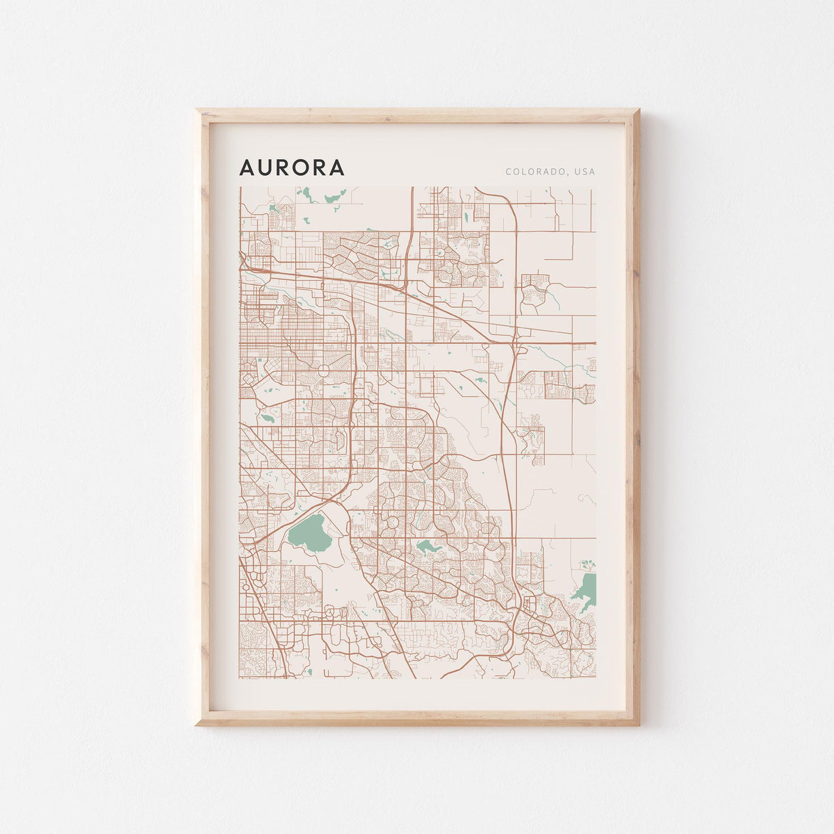 aurora, colorado map poster - image 1