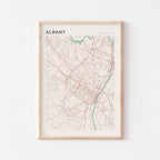 albany, new york map poster - image 1