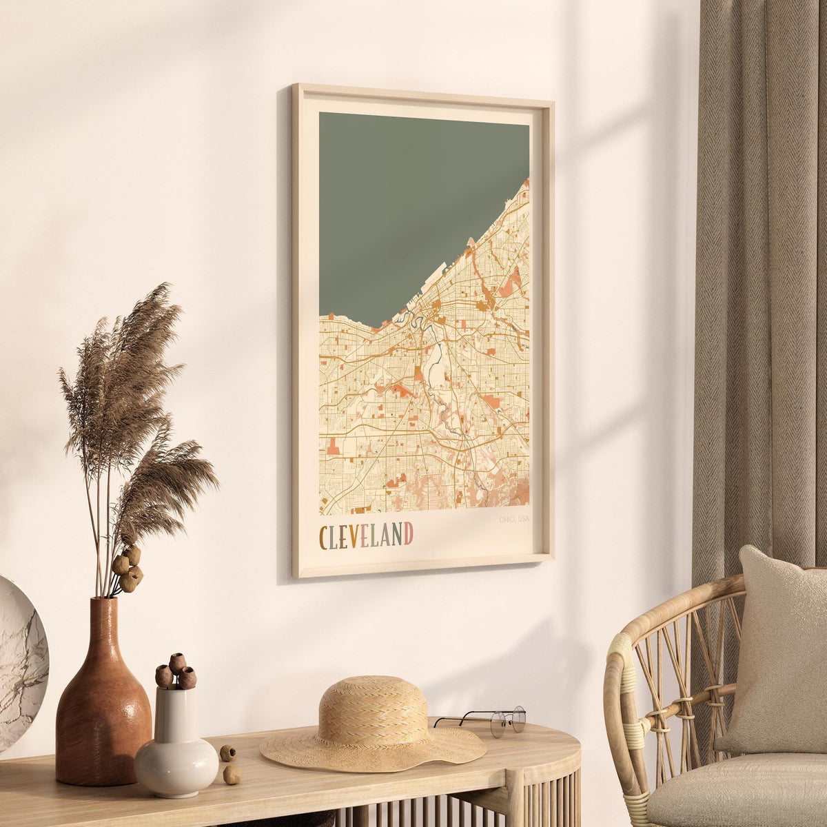 cleveland, ohio map poster - image 2