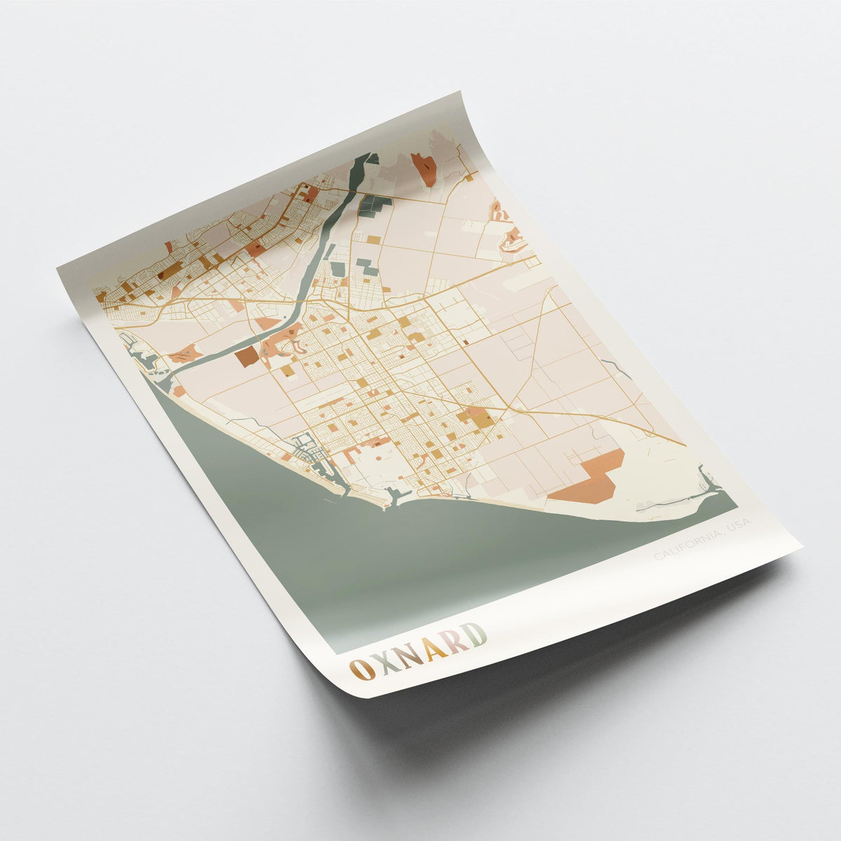oxnard, california map poster - image 4