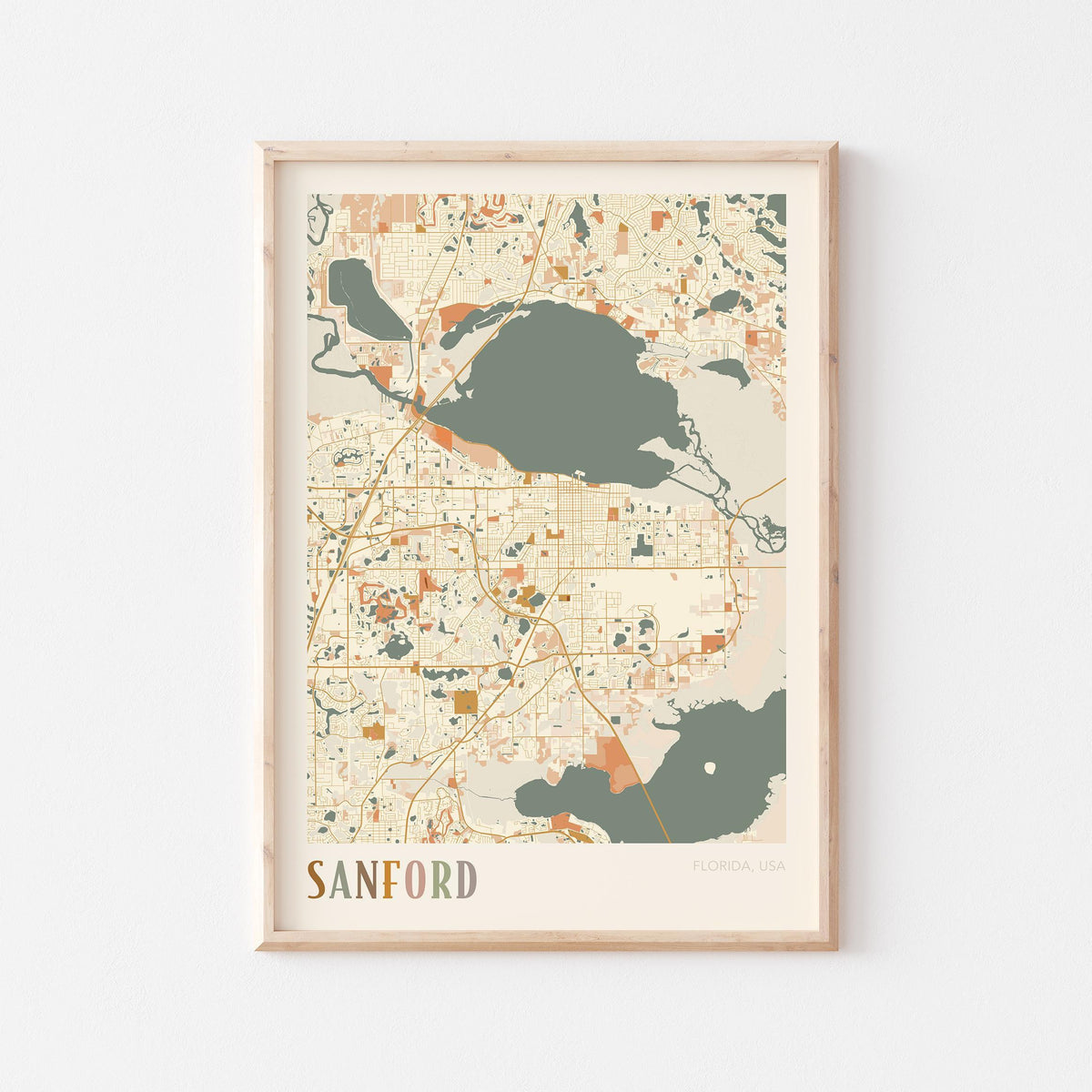 sanford, florida map poster - image 1