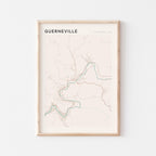 guerneville, california map poster - image 1