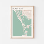 st. pete beach, florida map poster - image 1