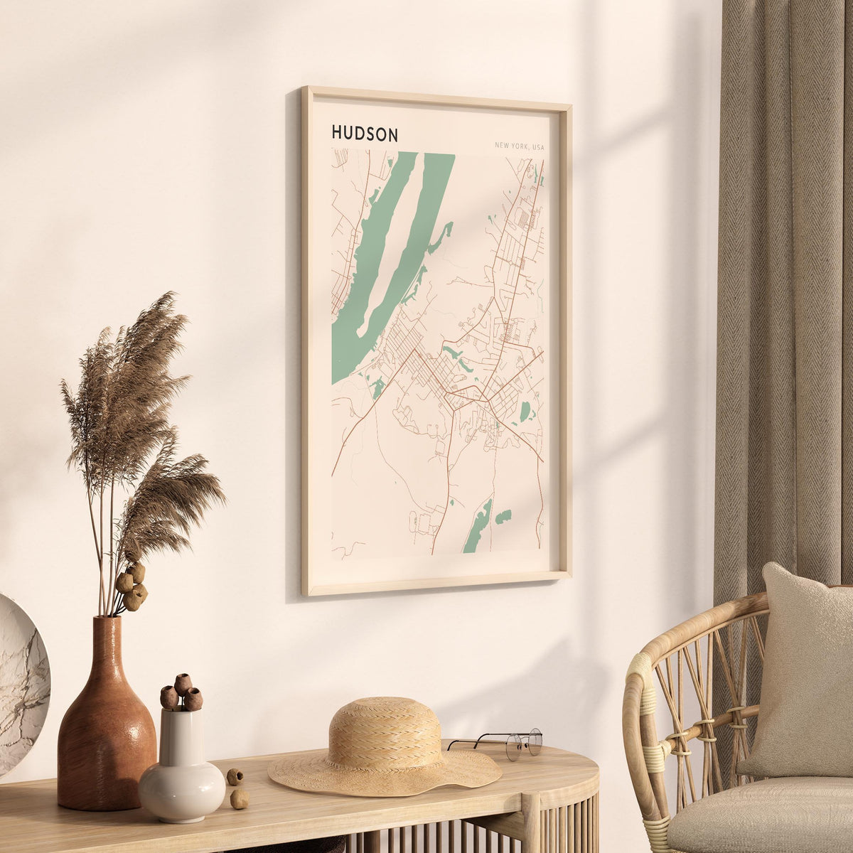 hudson, new york map poster - image 2