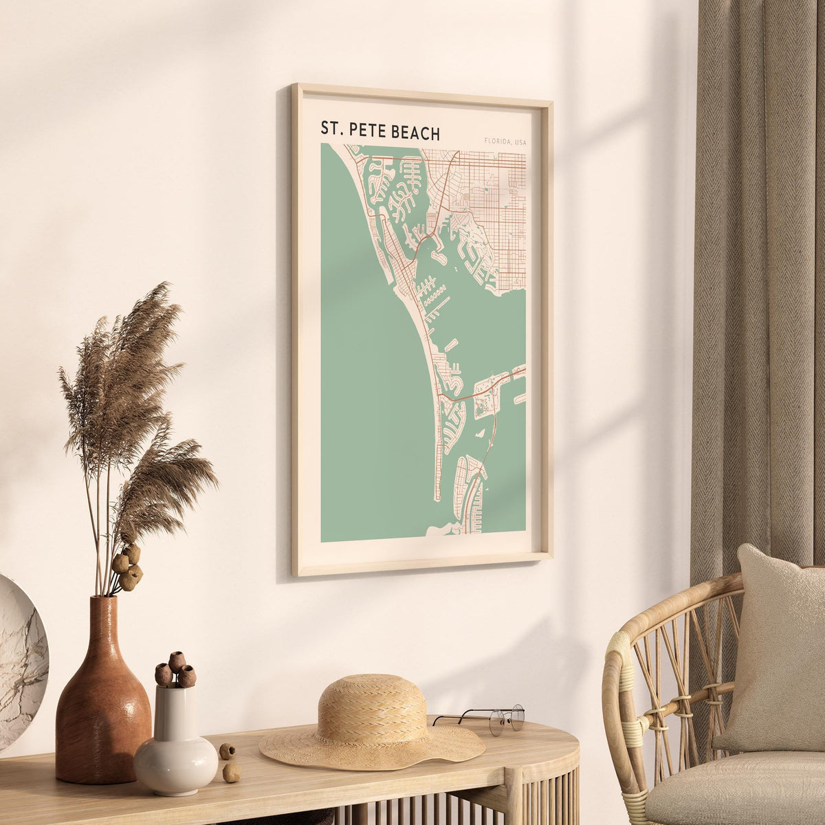 st. pete beach, florida map poster - image 2