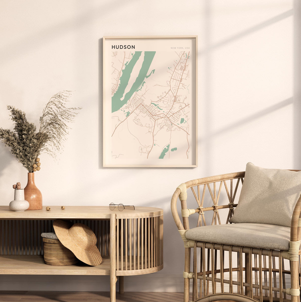 hudson, new york map poster - image 3