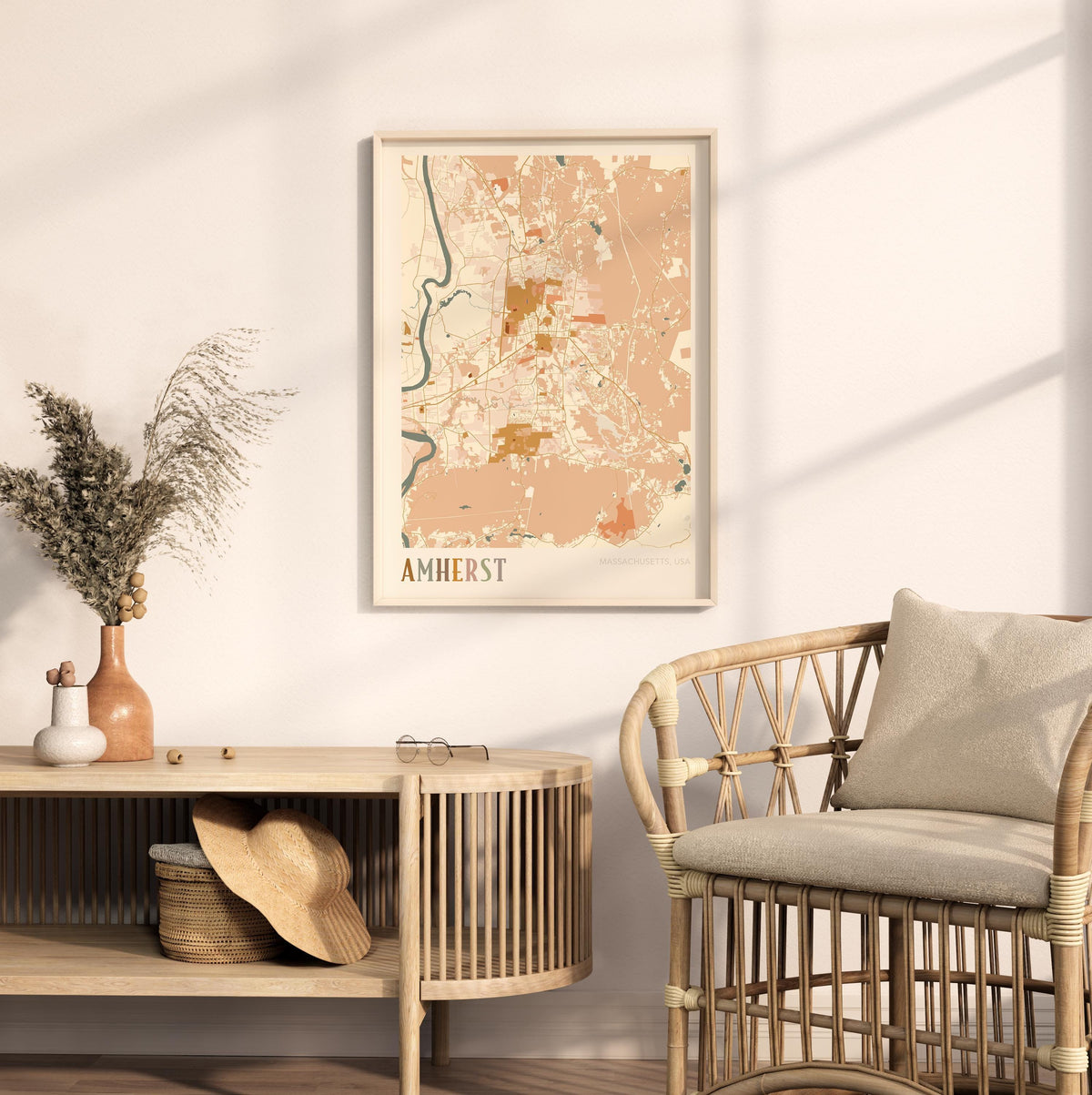 amherst, massachusetts map poster - image 2