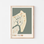 tybee island, georgia map poster - image 1