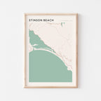 stinson beach, california map poster - image 1