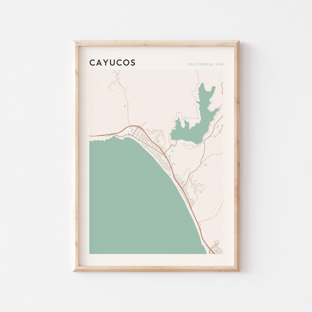 cayucos, california map poster - image 1