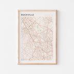 rockville, maryland map poster - image 1