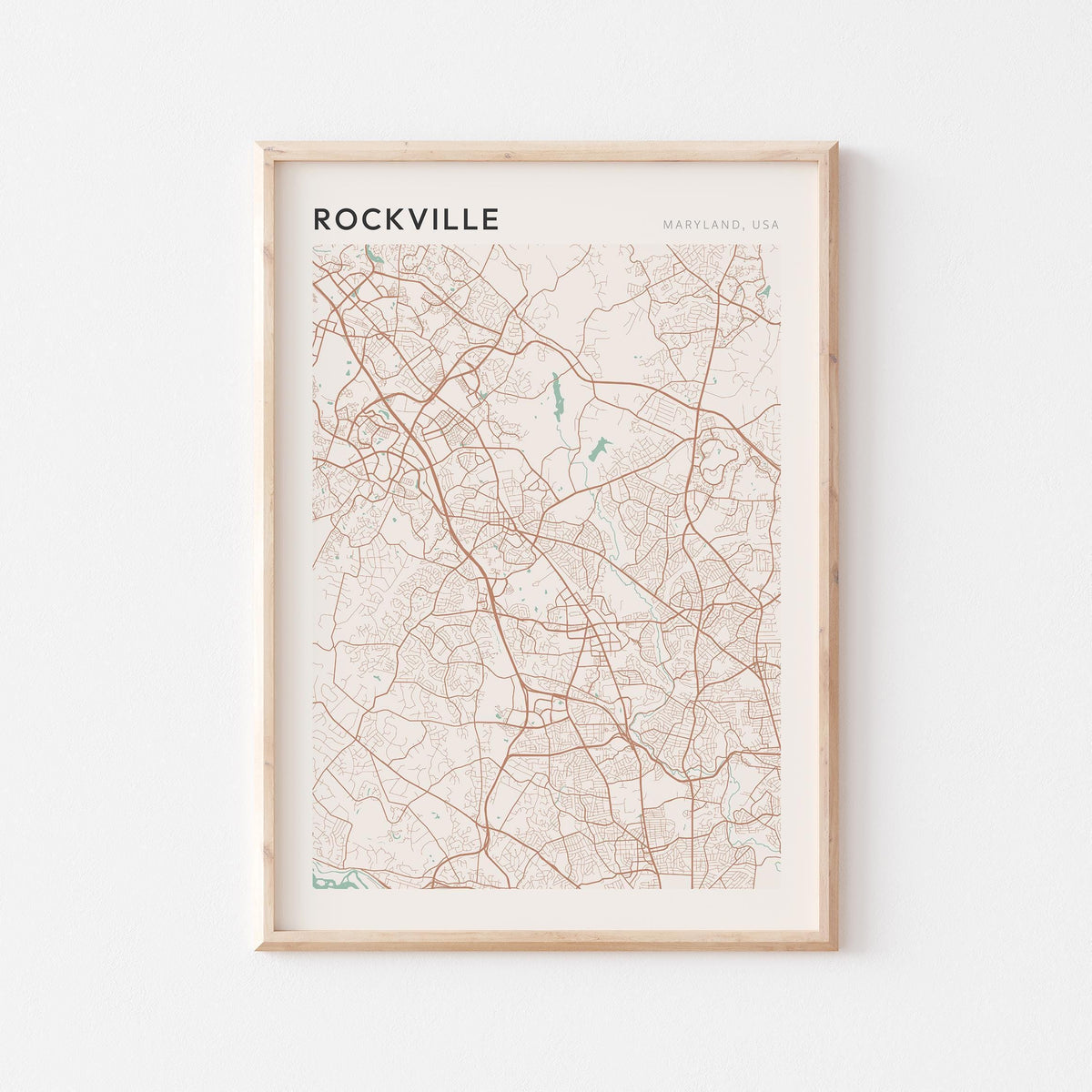 rockville, maryland map poster - image 1