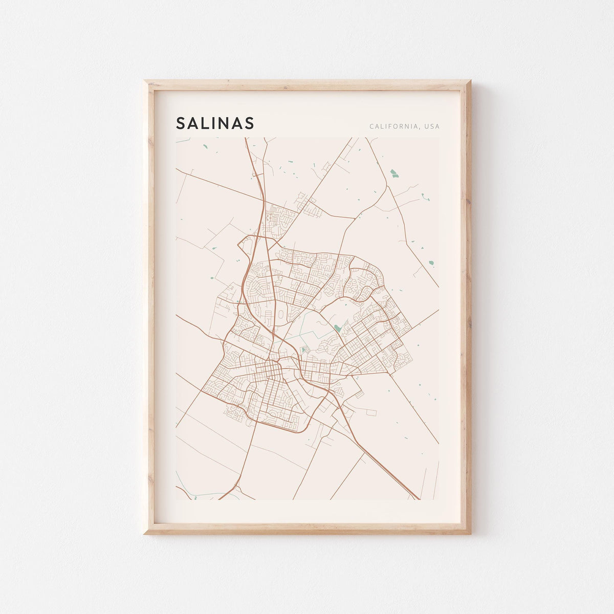 salinas, california map poster - image 1