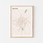 abilene, texas map poster - image 1
