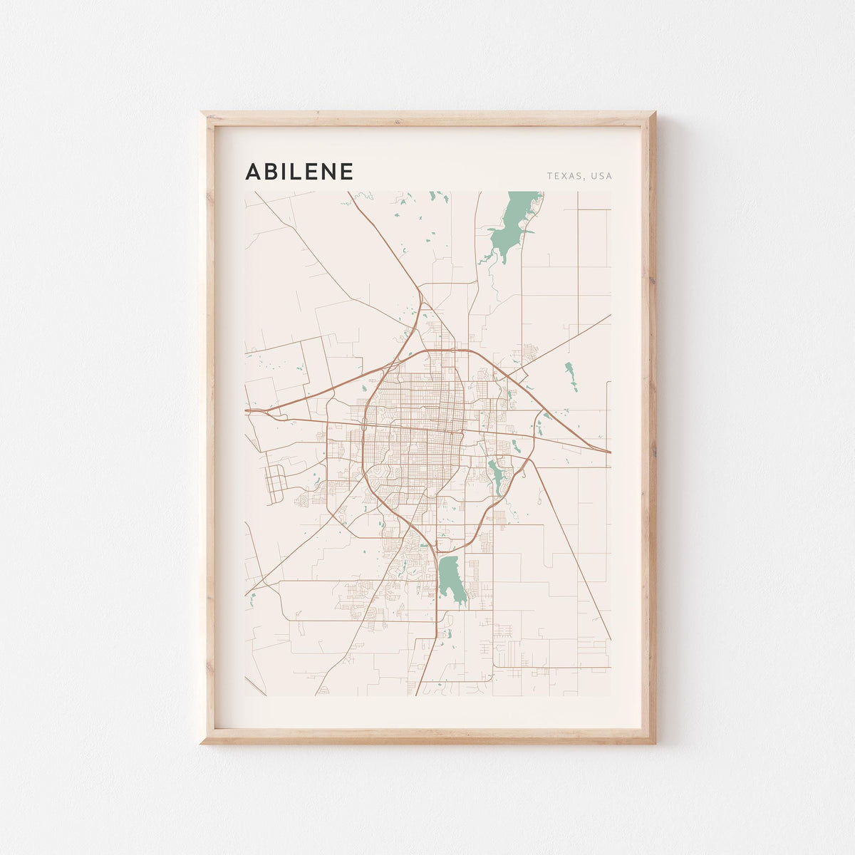 abilene, texas map poster - image 1
