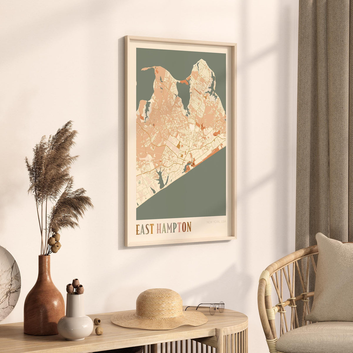 east hampton, new york map poster - image 2
