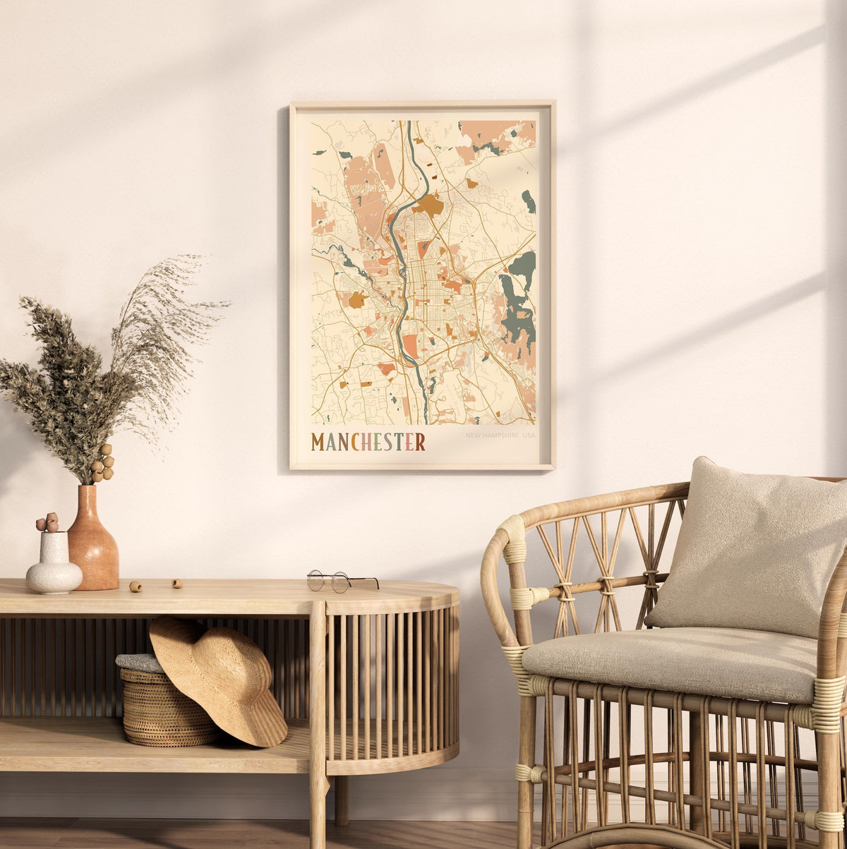 manchester, new hampshire map poster - image 3
