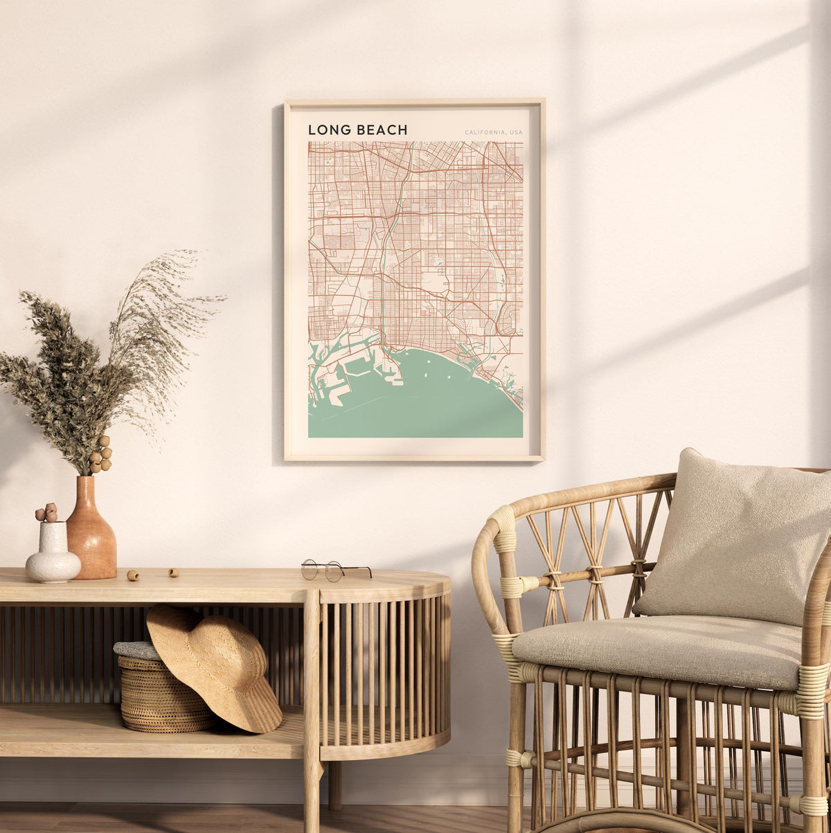 long beach, california map poster - image 3