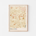 fullerton, california map poster - image 1