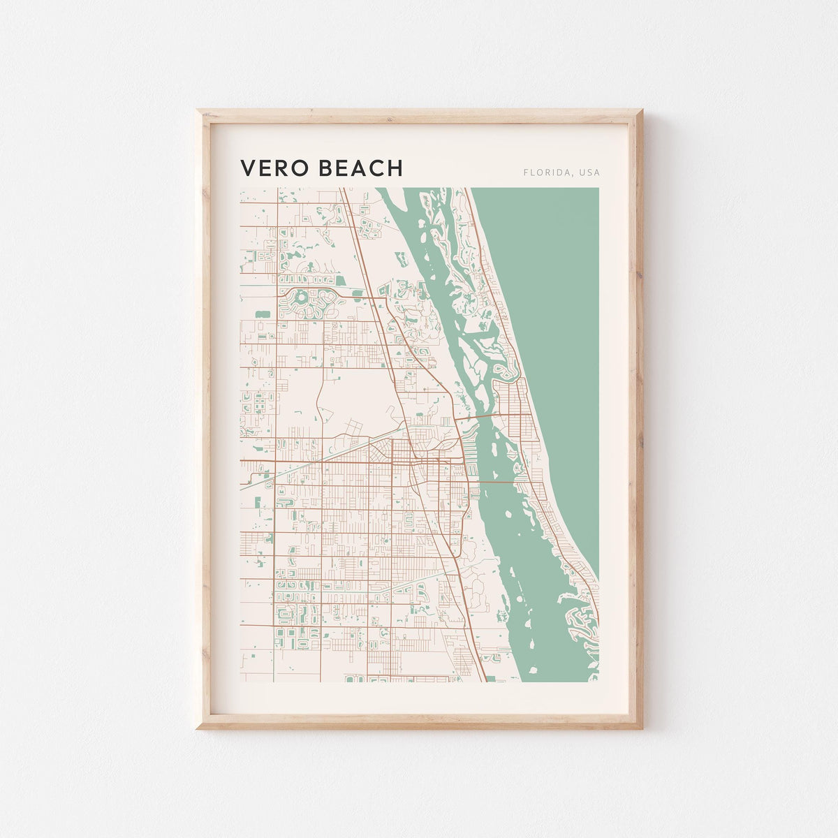 vero beach, florida map poster - image 1
