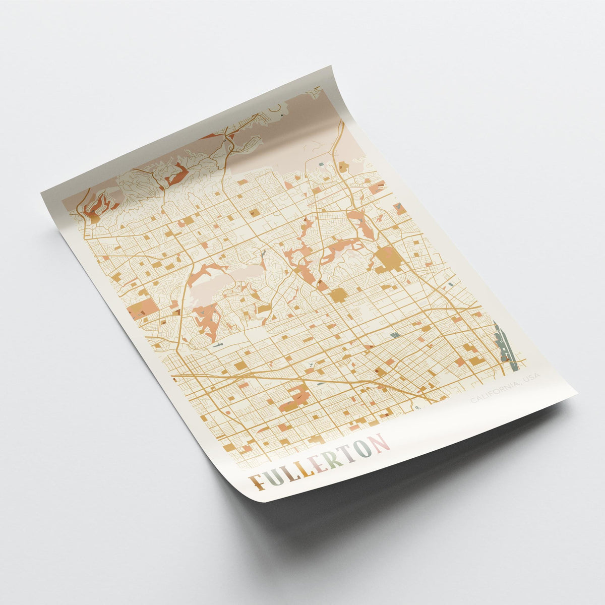 fullerton, california map poster - image 4
