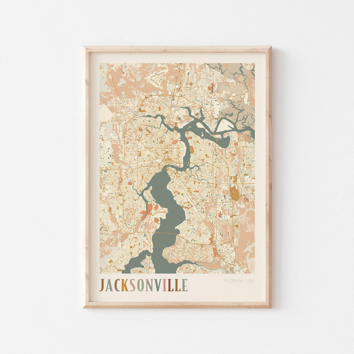 jacksonville, florida map poster - image 1