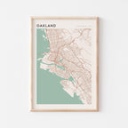 oakland, california map poster - image 1