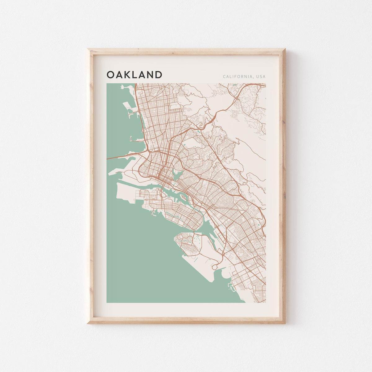 oakland, california map poster - image 1