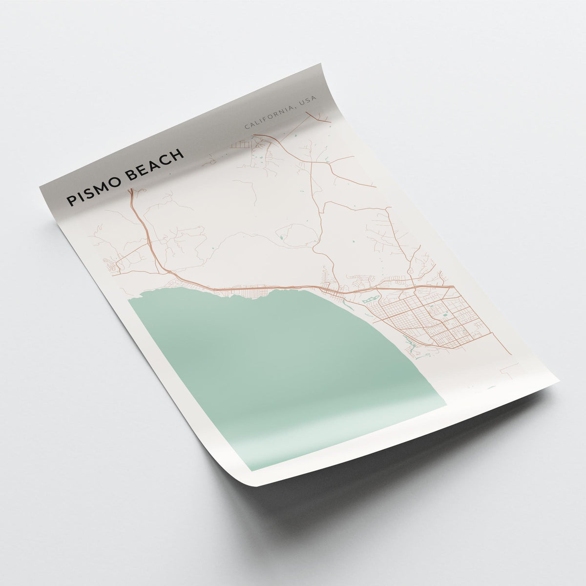 pismo beach, california map poster - image 4