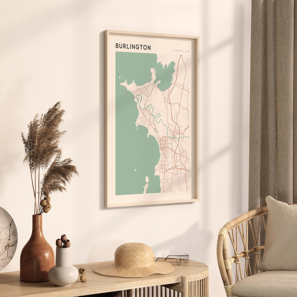 burlington, vermont map poster - image 2
