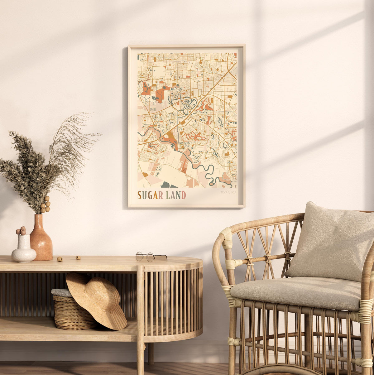 sugar land, texas map poster - image 3