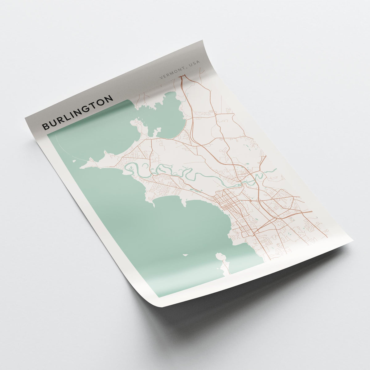 burlington, vermont map poster - image 4